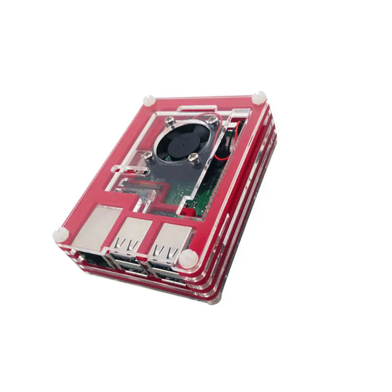 Чехол для Raspberry Pi 3 9 слойный акриловый чехол с охлаждающим