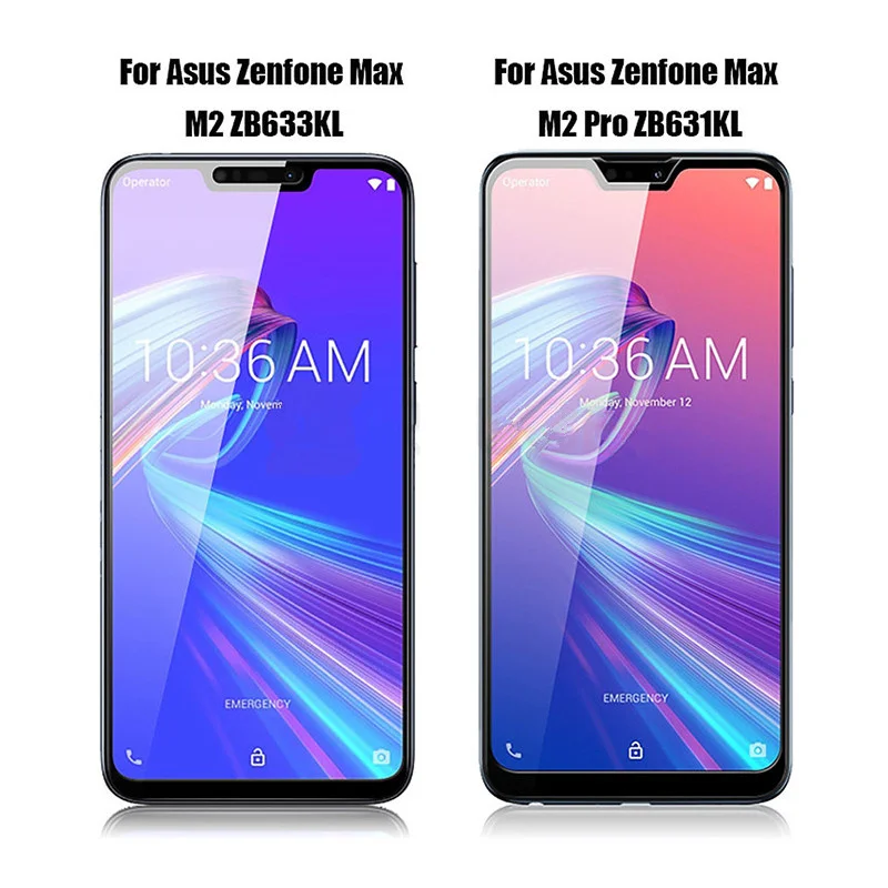 2 piezas de vidrio de cubierta de pegamento completo para Asus Zenfone Max M2 ZB633KL vidrio templado Asus_X01AD Protector de pantalla Zenfone Max Pro M2 ZB631KL-2