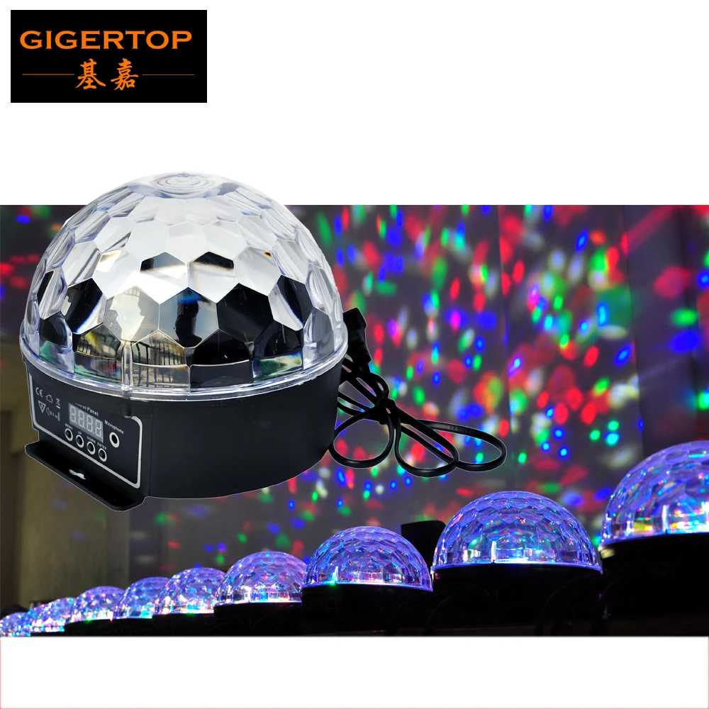 

TIPTOP TP-E11 Disco Led Magic Ball Light Mini Size 6x3W RGBWAP Single Color Laser Effect Party Club DMX/Auto KTV Light 50 Pack