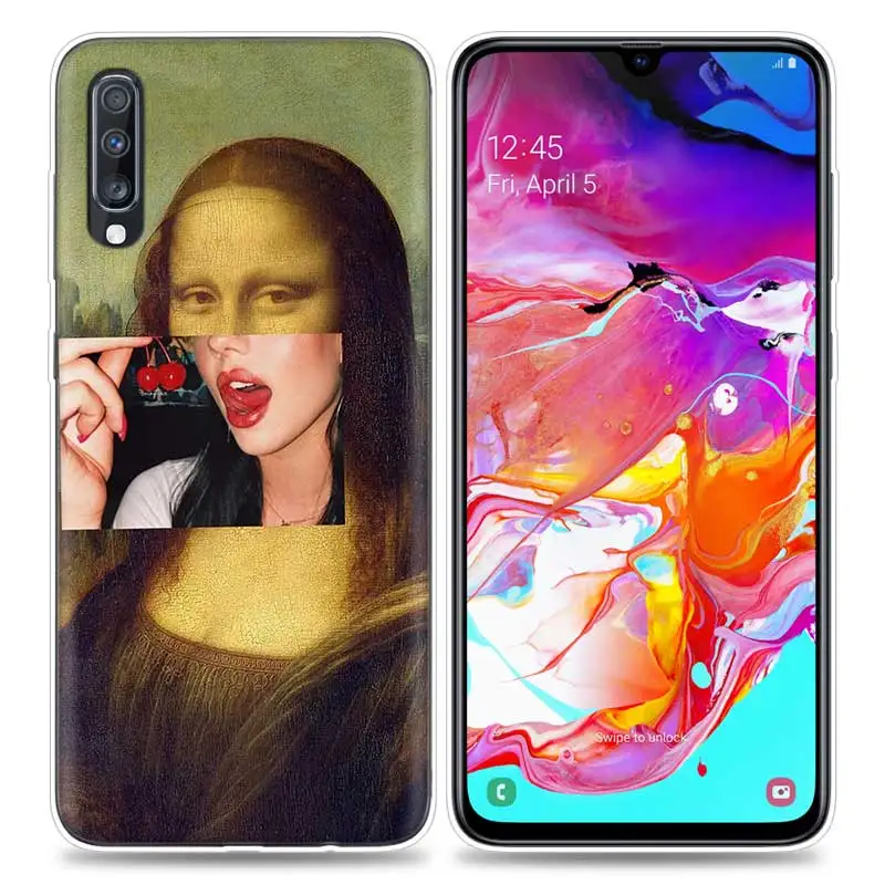 Сумки чехол для samsung мобильного телефона галактики A50 A70 A30 A20 J4 J6 J8 A6 A8 M30 A7 плюс Note 8 9 арт эстетичный "Ван Гог", "Мона л