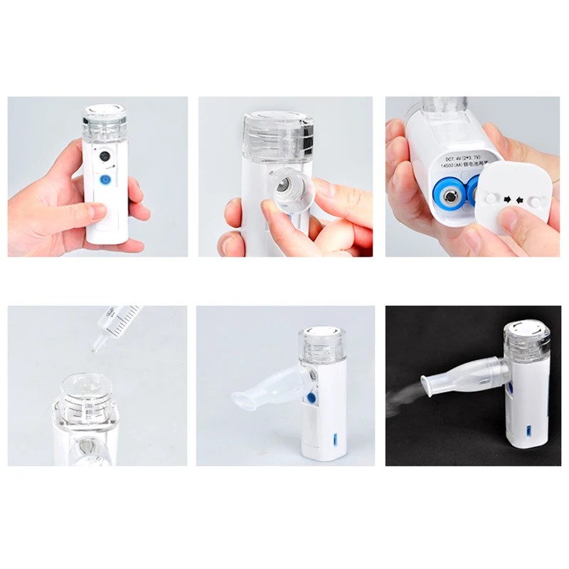 Massage & Relaxation Portable Ultrasonic Nebulizer Handheld Respirator Humidifier Battery Operated |