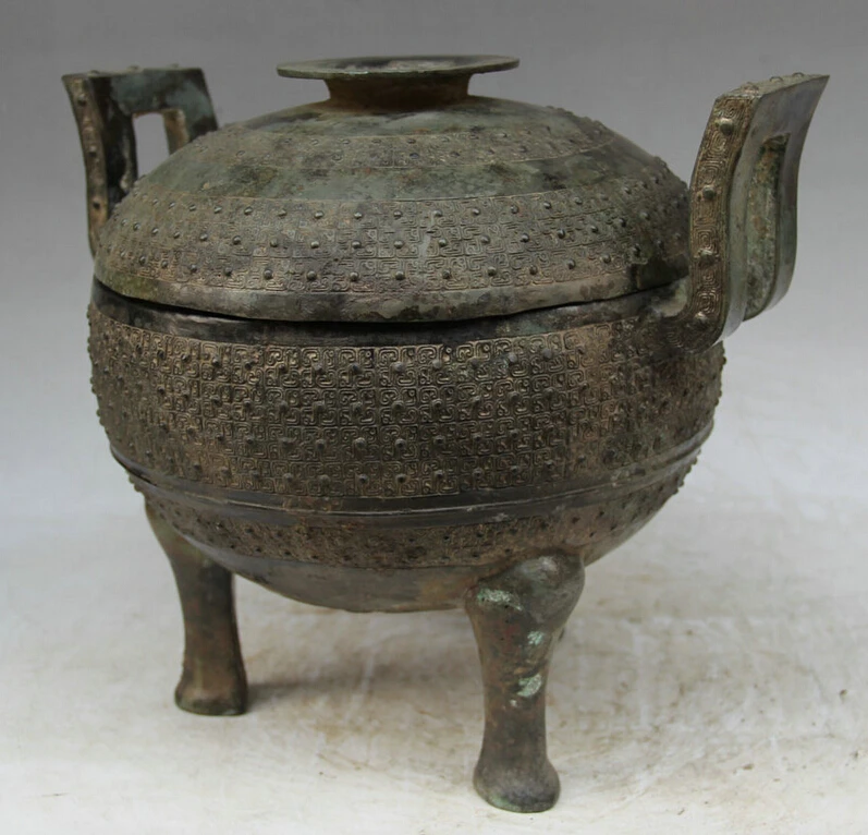 Коллекционный Бронзовый S2061 12 &quotстарая китайская бронзовая фигурка периода