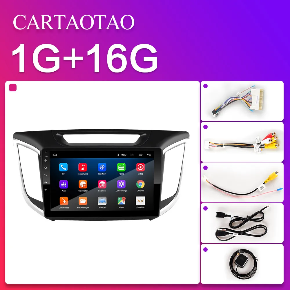 H-IX25-ZS-1G 2 din Android 8.1 car DVD multimedia player for Hyundai Creta ix25 Car radio GPS navigation Bluetooth player - Color: H-IX25-ZS-1G