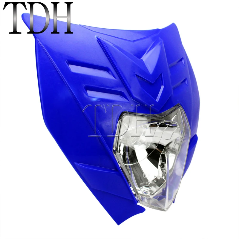 Синий Dirt Pit Bike мотоциклы фара для KLX XR CRF DRZ KLR голый велосипед головной свет