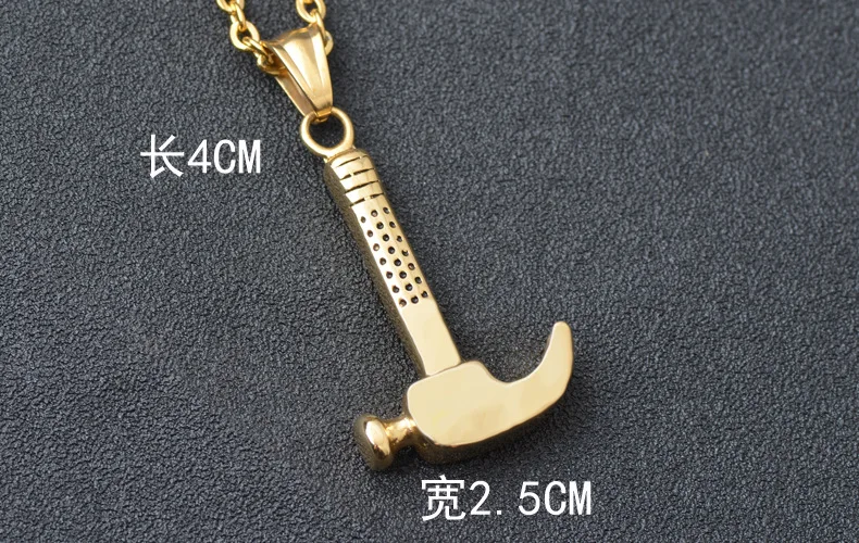 Titanium стальной молот ожерелье мужской топор подвеска из нержавеющей стали