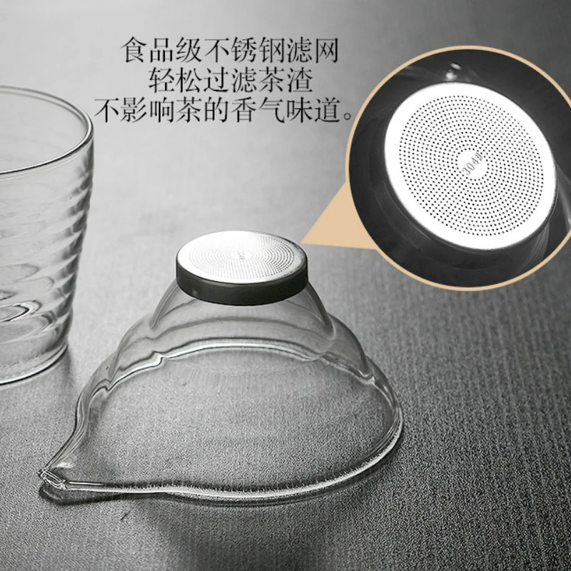 Стеклянный чайный фильтр King Tea Mall для фильтрации GongFu Cha Flower Puerh чай Темный чайные