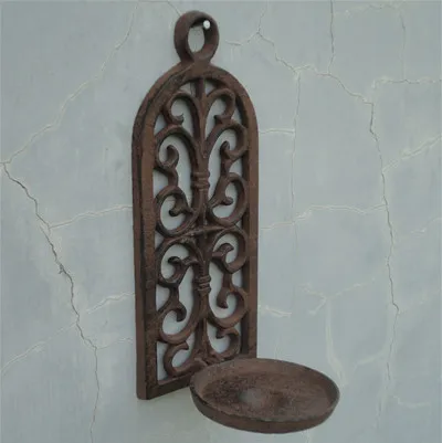 Настенный подсвечник из железа в ностальгическом стиле 26*11 3 см|holder shelf|candle holder