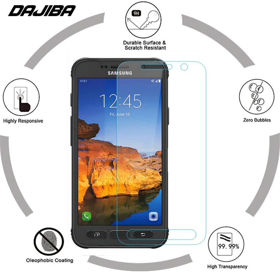 Закаленное стекло для экрана устойчивое к царапинам Samsung Galaxy S7 Active 9 H твердое 2.5D с