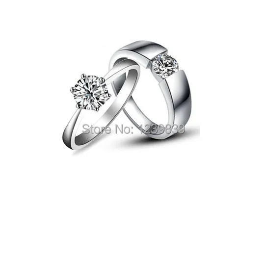 Оптовые Модные кольца для возлюбленной пары 1.25Ct кольцо из стерлингового серебра