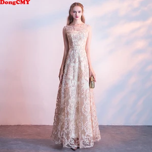 Новое поступление 2021, длинное платье цвета шампанского для выпускного вечера