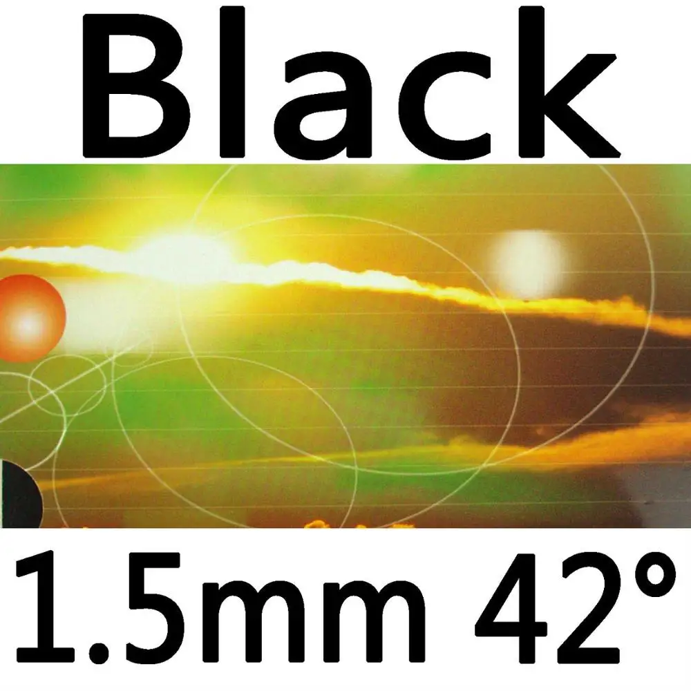 Black 1.5mm H42 Dawei 388A-4 388A 4 скорости+ Спин пипсов-в настольный теннис(пинг-понг) Резина с губкой четыре типа толщины губки - Цвет: Black 1.5mm H42