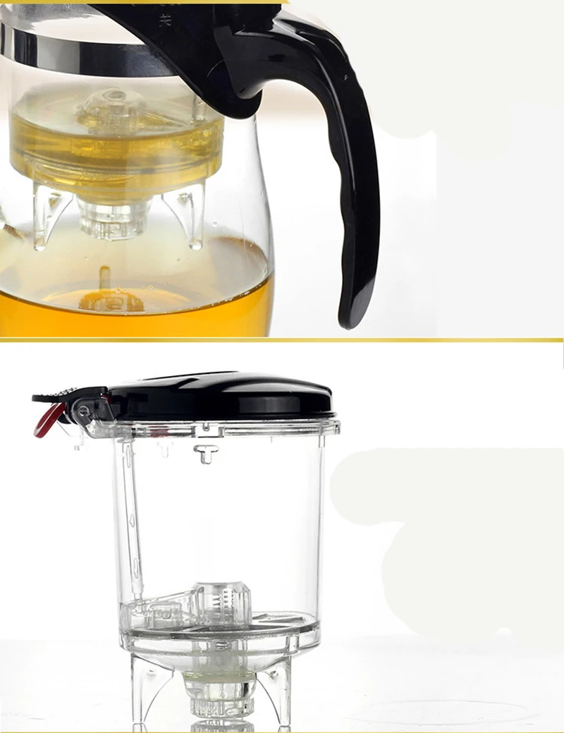 

Hot sale,500ml Heat Resistant Glass Tea Pot Flower Tea Set Puer kettle Coffee Teapot Convenient Office Teaset ,kung fu set