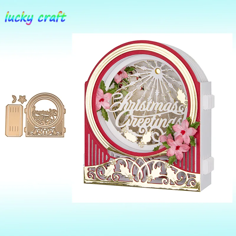 Luck YCraft Рождество 3D рамка открытки набор металла резки штампы для DIY Скрапбукинг тиснение бумажные карты для ручной работы штампы