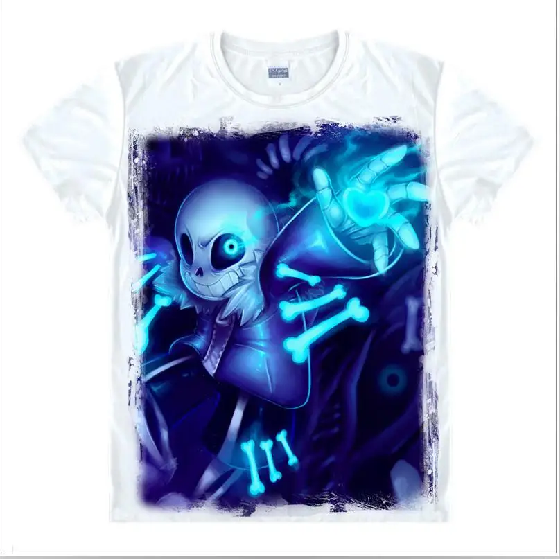 8 Игра «Undertale» футболка с коротким рукавом Undertale sans and papyrus футболка для подростков череп brother аниме одежда подарок Топ футболки - Цвет: 8