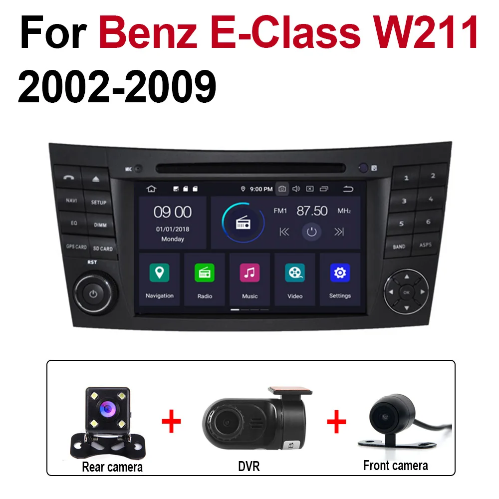 Extra 3 Accessories 2 Din Автомобильный мультимедийный плеер Android 9 авто радио для Mercedes Benz E Class W211 2002~ 2009 NTG DVD gps 8 ядер 4 ГБ 32 ГБ Bluetooth - Цвет: Extra 3 Accessories