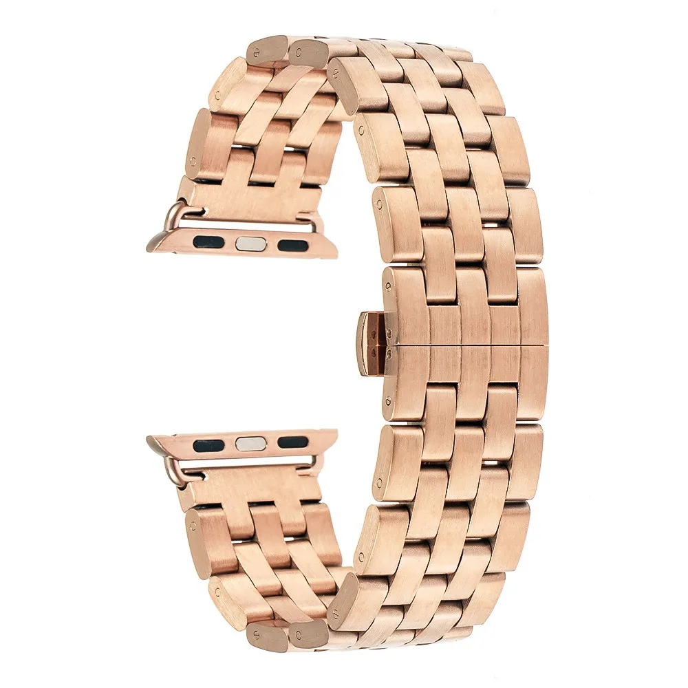 Ремешок из нержавеющей стали для iWatch Apple Watch, 38 мм, 42 мм, 40 мм, 44 мм, серия 4, 3, 2, 1, ремешок на запястье, сменный Браслет