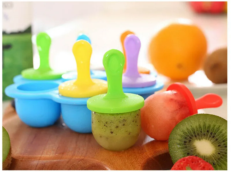 Brand New 7 Packs Ice Pop Popsicle Mold Maker Summer Ice Cream Makers Frozen Dessert Treats DIY Moulds