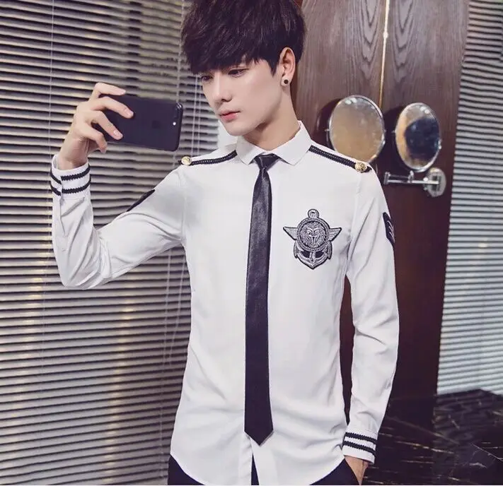 Новое поступление Высококачественная Мужская рубашка с длинным рукавом