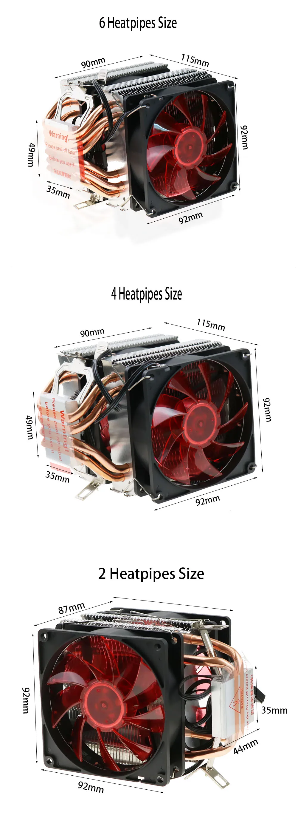 2/4/6 теплопроводов холодильник Процессор охлаждающий вентилятор для AMD Intel 775 1150 1151 1155 1156 Процессор радиатора 90 мм светодиодный два вентилятора 3pin охлаждения Процессор вентилятор PC тихий
