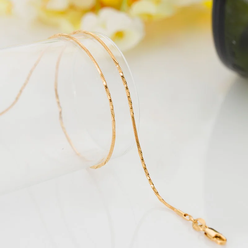 Женское Ожерелье из свинцового никеля 18 дюймов 1 мм|chain necklace|thin gold chaingold chain |