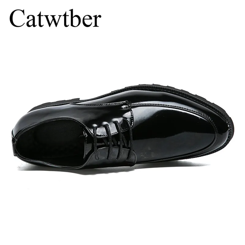 Catwtber Men Leather Shoes Oxford Casual Men's Dress Business Flats Breathable Banquet Wedding | Обувь
