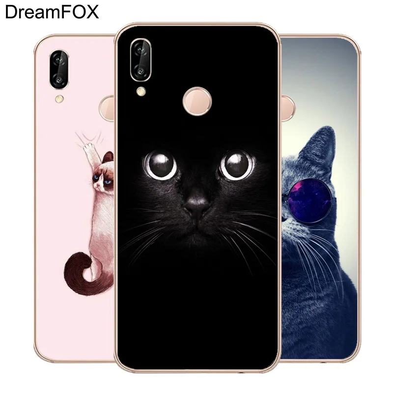 L177 Забавный Мягкий силиконовый чехол из ТПУ с кошкой для Huawei P8 P9 P10 P20 P30 Lite Pro P Smart