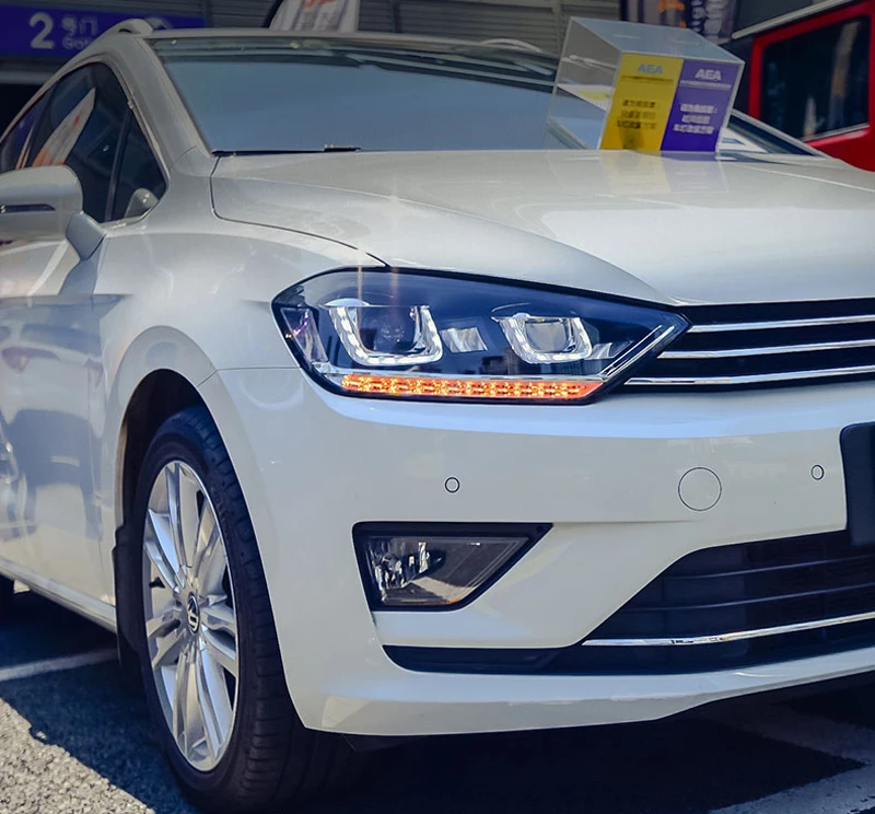 Светодиодная передняя фара для vw golf Sportsvan 2016 2017 2018 drl поворотный сигнал H7|Фара авто