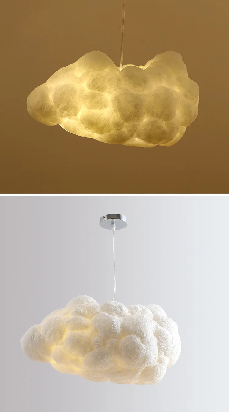 Современный светильник мечты с белыми облаками белым хлопковым светодиодом для