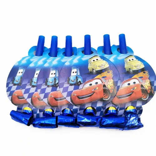 blow 6pcs Lightning McQueen/принадлежности для тематической вечеринки с машинками, комплект для детской тематики, дня рождения, вечеринки, украшения, семейные вечерние принадлежности для душа - Цвет: blow 6pcs