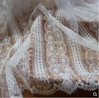 Exquisite Handmade accessories white lace clothing wedding bedding curtain mesh embroidery width 120 cm | Дом и сад