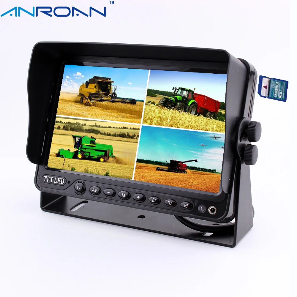 " DVR рекордер квадрант TFT lcd монитор Автомобильная камера заднего вида система 2 x камера бокового вида комплект CCD цветная резервная камера
