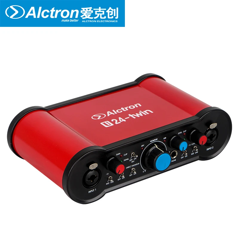 Alctron U24 twin портативная запись прямой трансляции караоке Внешняя USB звуковая карта