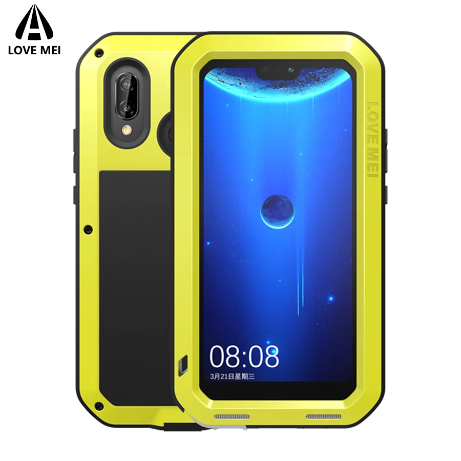 P20 lite оригинальный LOVE MEI Gorilla стеклянный бронированный металлический