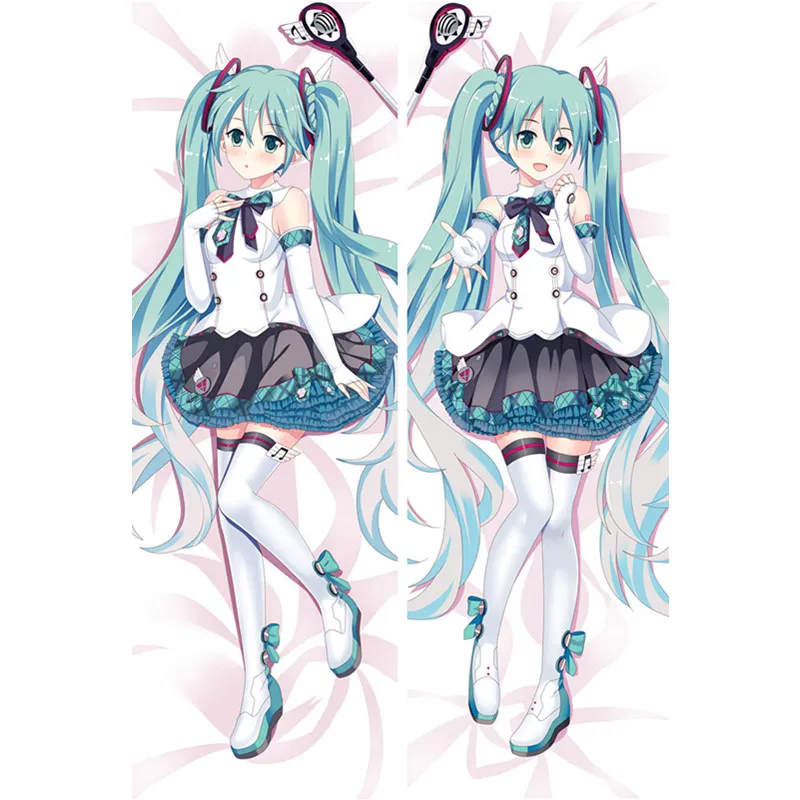 Peach skin Аниме Hatsune Подушка «Мику Хацунэ» чехлы с названием песни «Hatsune Подушка «Мику Хацунэ» чехол пикантные 3D двухсторонняя постельные принадлежности обниматься тела Чехол настроить HK07A - Цвет: Peach skin