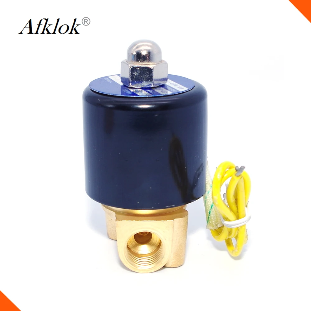 Высокотемпературный латунный Соленоидный клапан 2/2 прямого действия NC 1/8 220