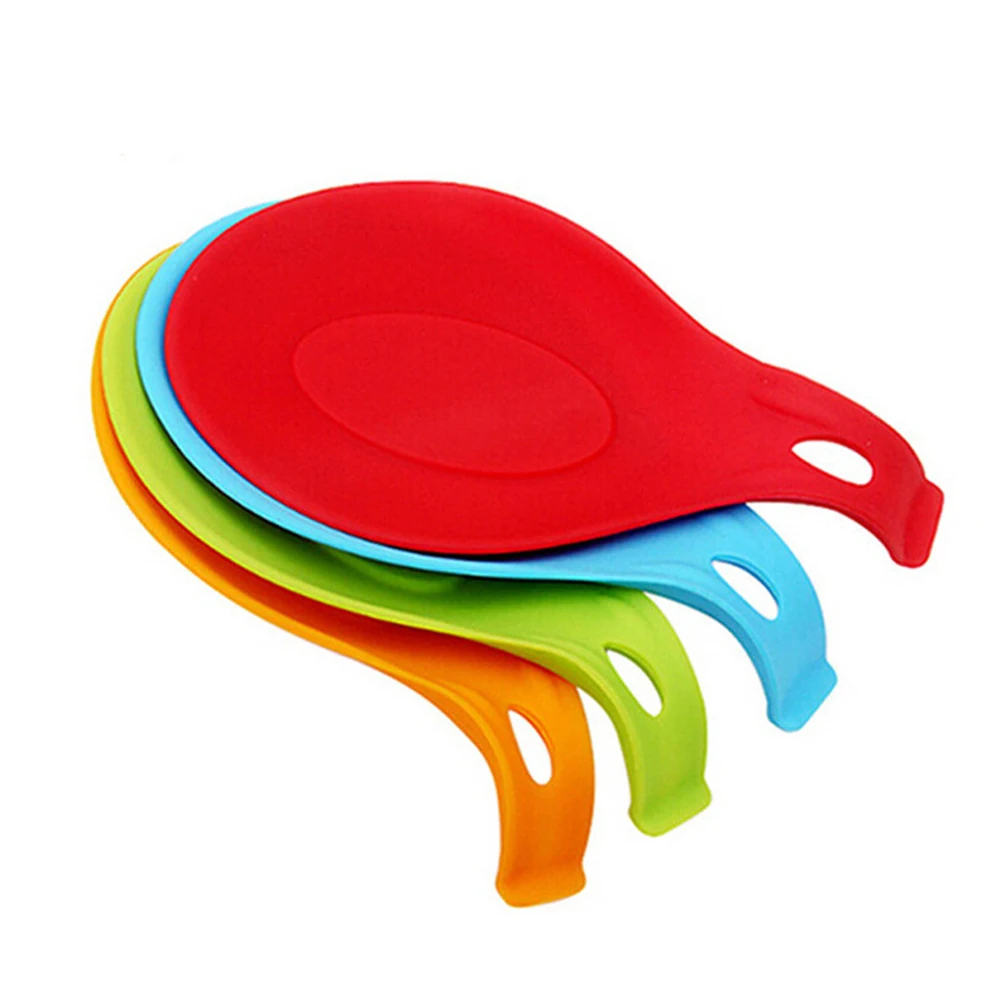 Кухонные аксессуары 1 шт. маленький силиконовый коврик для ложки лопатка