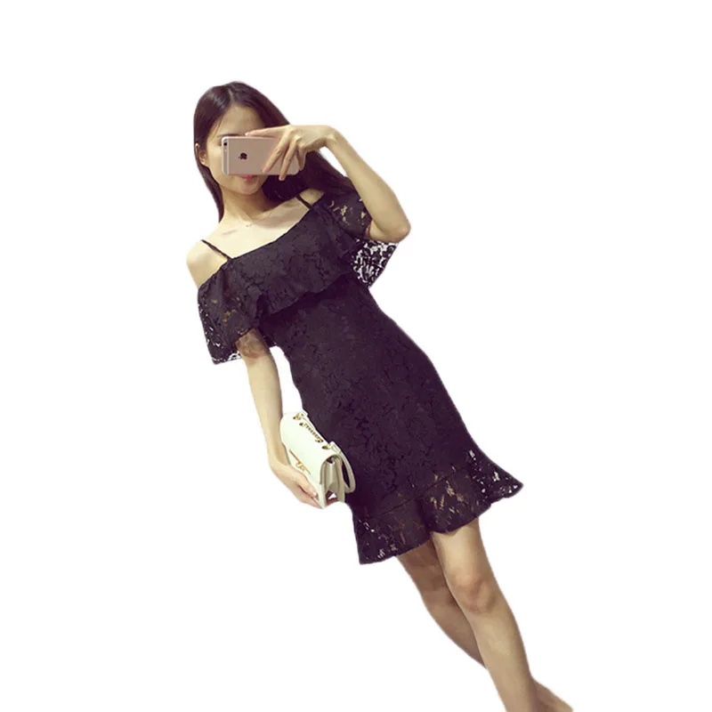 

Женское повседневное оформление, модное и кружевное платье со шнуровкой, женское платье с юбкой-годе черного/белого цвета