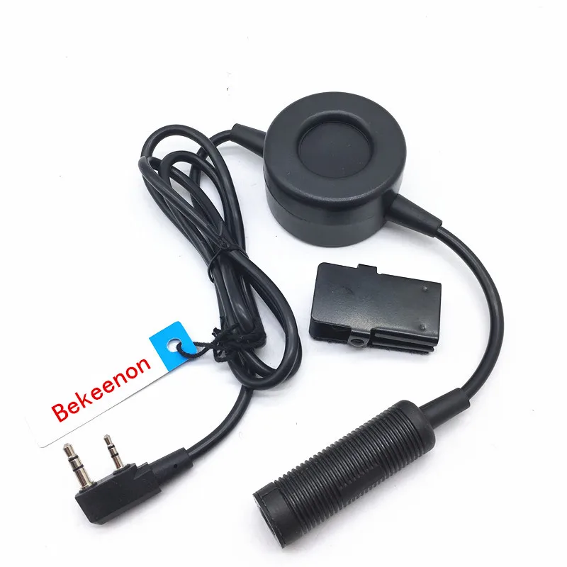 Z Tactical Round Big PTT Military Adapter K plug 2Pin для KENWOOD Baofeng 888s UV5R UV82|k plug|linton radioptt military |