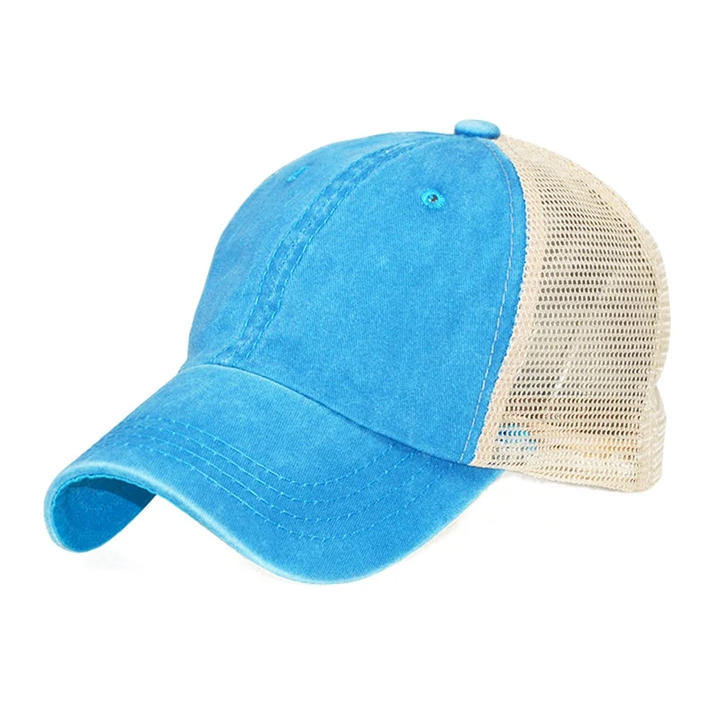 Унисекс бейсболка Ретро стиль Gorras Лоскутная промытая хлопковая сетчатая шапка