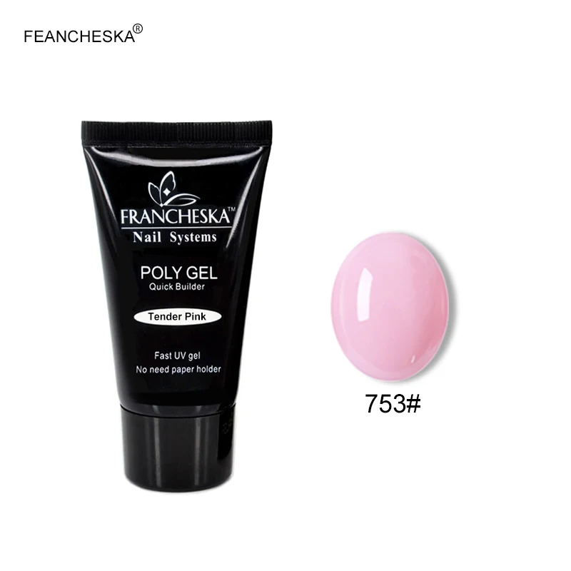 Polygel 753 Francheska поли гель Лаки набор для полировки ногтей УФ-гель для наращивания ногтей быстрое строительство лучшие накладные ногти дизайна ногтей полигель комплект строитель - Цвет: Polygel 753