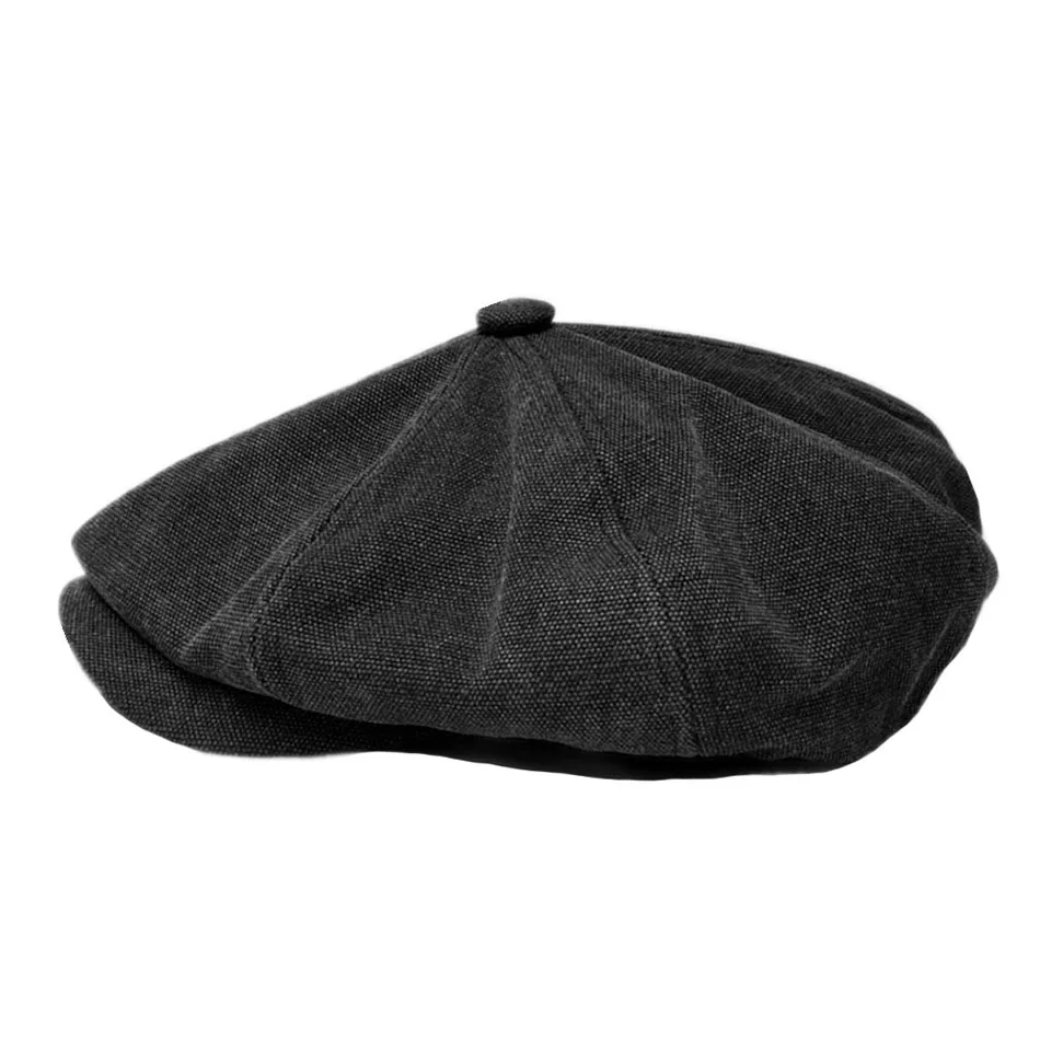 Black BUTTERMERE восьмиугольная кепка, Мужская черная хлопковая кепка Newsboy, мужские фирменные дизайнерские шапки в британском стиле Гэтсби, весенне-летняя кепка с изображением утконоса - Цвет: Black