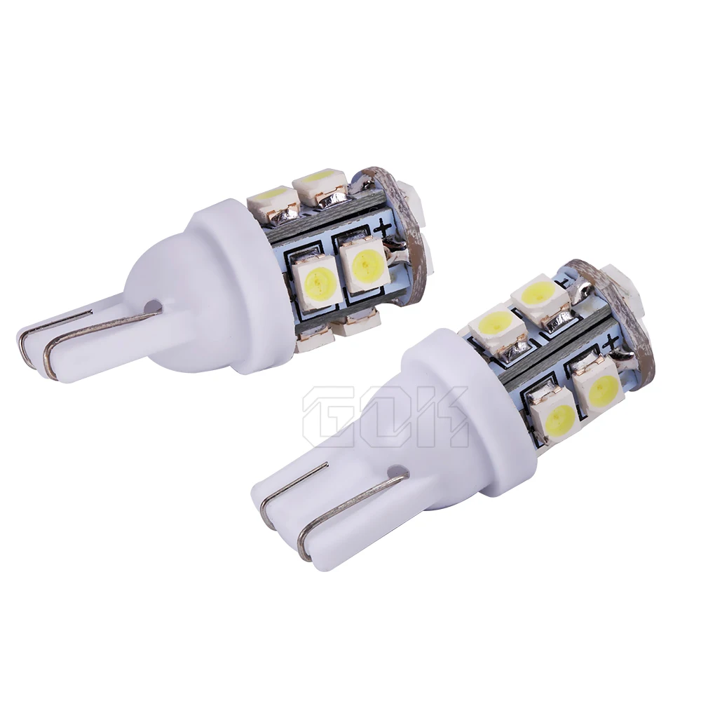Оптовая продажа Автомобильные светодиодные лампы 10 шт./лот T10 10smd Led 1210 W5W 168 194 t10 10led