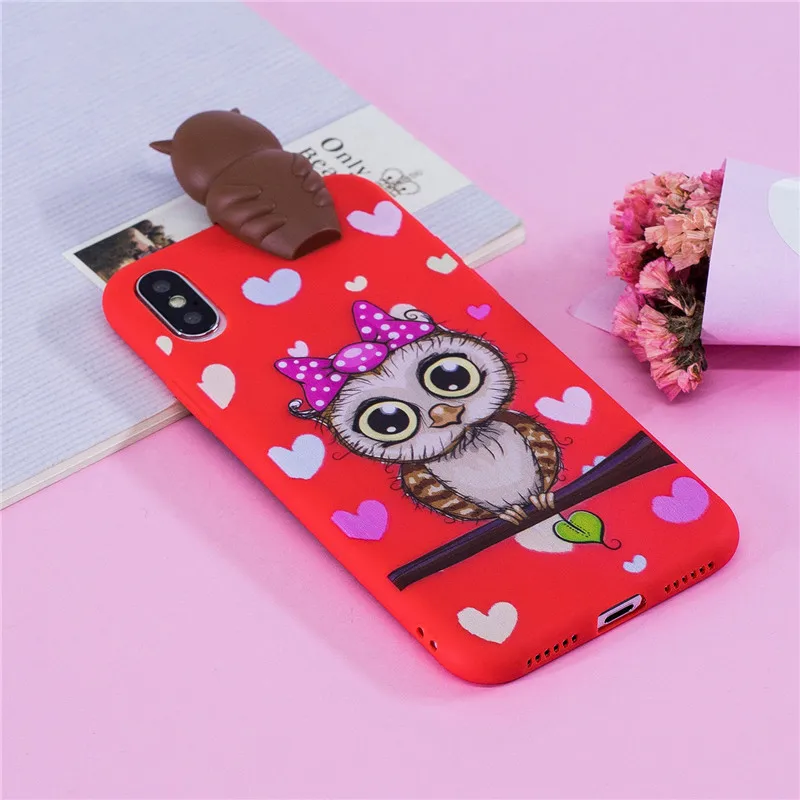 Чехол Funda для iPhone 11 Pro Max 3D единорог Панда Сова силиконовый TPU чехол на для iPhone 5S, SE 6 6S 7 8 Plus X XS Max XR чехол Coque