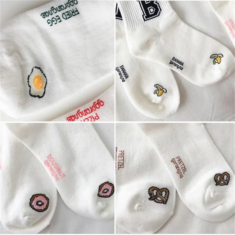Hot sale ulzzang socks for women cotton comfortable stripe spell color alphabet thread wild Harajuku | Женская одежда