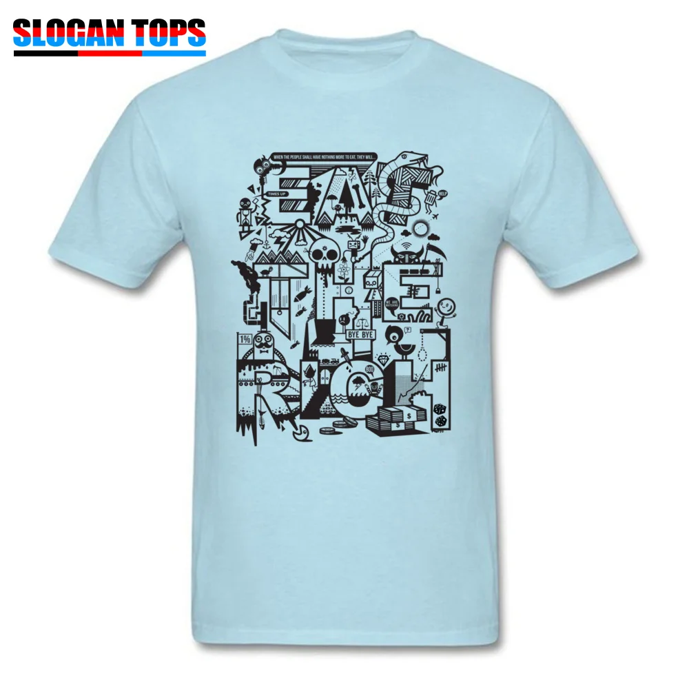 Футболка EAT THE RICH мужские футболки летняя футболка April FOOL DAY Comics забавная летние