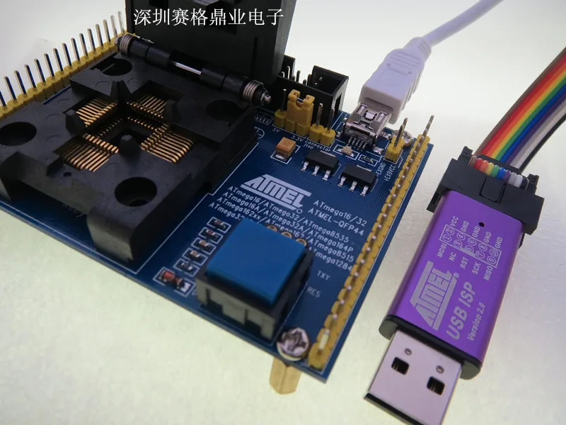 Оригинальный ATMEL IC тестовое сиденье ATmega162/mega8535/mega324/mega644 горящая программа QFP44