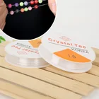 1 рулон, 5 м-20 м, 0,40,50,60,70,81 мм, эластичный шнур с бусинами, нить из кристалла для самостоятельного изготовления браслета ожерелья