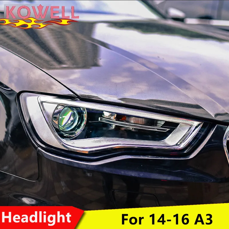 Стайлинг автомобиля KOWELL для AUDI A3 фары 2014 2016 передняя светодиодная фара DRL