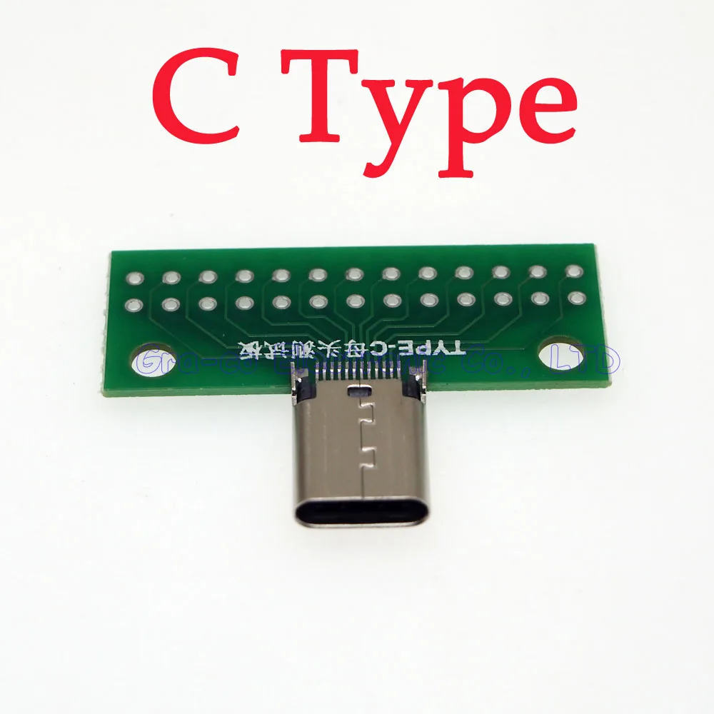 5 шт./лот USB 3 1 Женская тестовая Плата с печатной платой 24P Женский тестовый