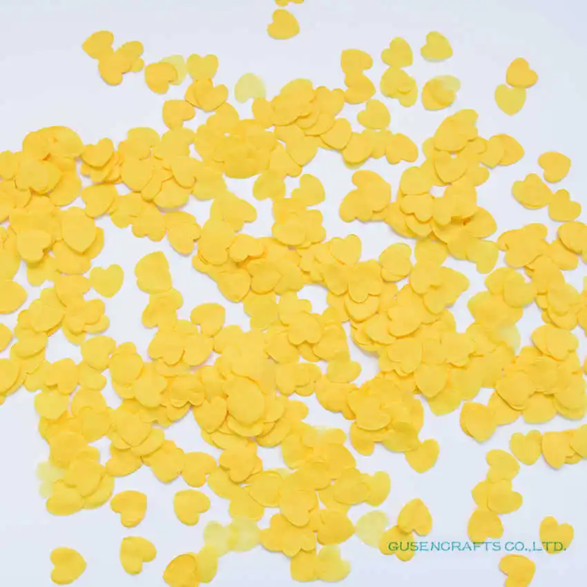 HC10 Deep Yellow 25 мм 3000 шт. Многоцветный ткани бумага Искра Сердце Любовь Конфетти Свадебные украшения для стола на день рождения украшения наполнители для пиньяты - Цвет: HC10 Deep Yellow